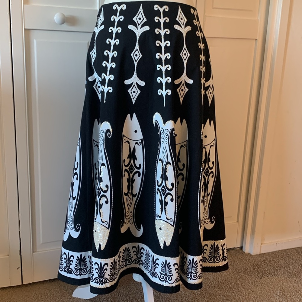 Vintage Boho Chic Flowing A-Line Skirt - size 10